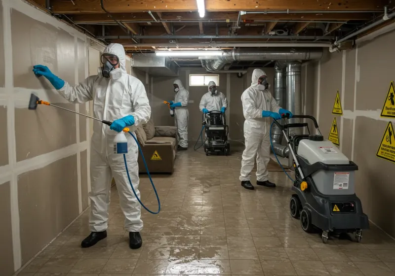 Basement Moisture Removal and Structural Drying process in Kaanapali, HI